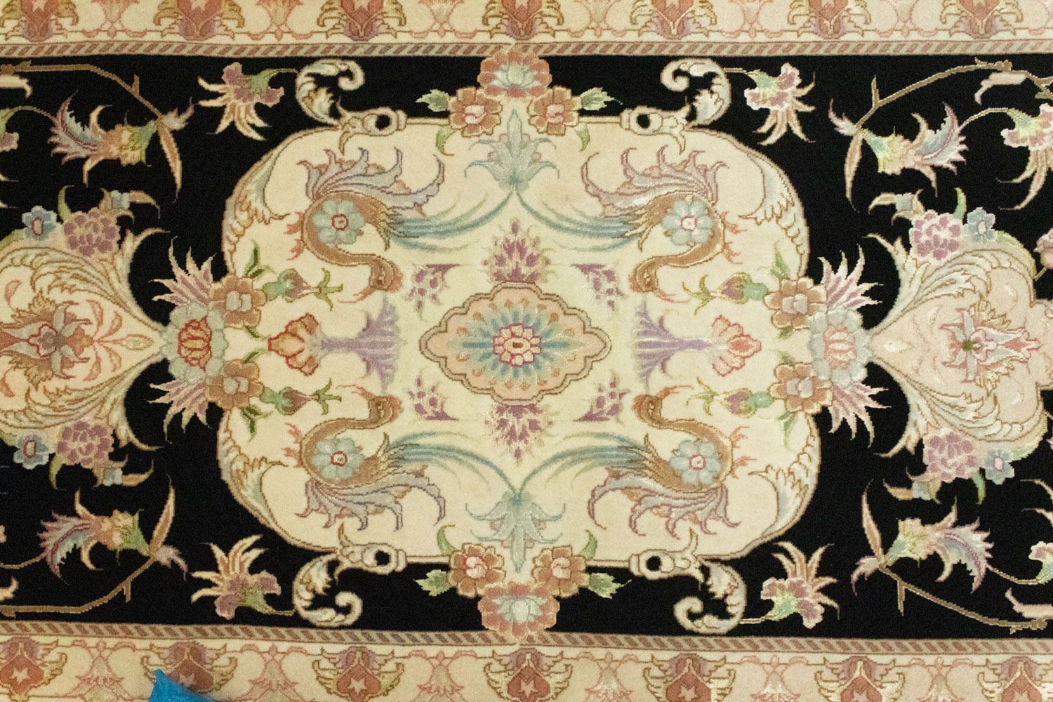 Tapis de couloir Tapis persan - Tabriz - Royal - 191 x 72 cm - noir