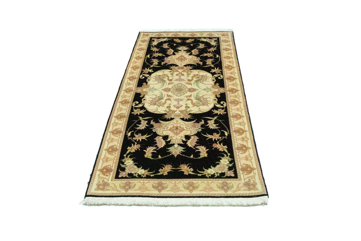 Tapis de couloir Tapis persan - Tabriz - Royal - 191 x 72 cm - noir