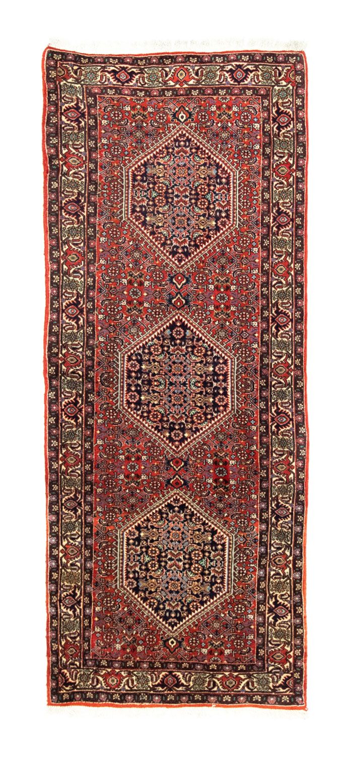 Tapis de couloir Tapis persan - Bidjar - 187 x 75 cm - rouge