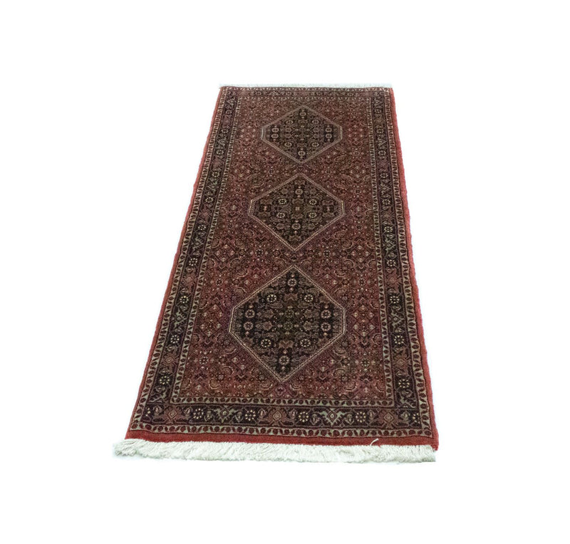 Tapis de couloir Tapis persan - Bidjar - 165 x 62 cm - rouge