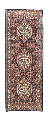 Tapis de couloir Tapis persan - Bidjar - 163 x 60 cm - bleu foncé