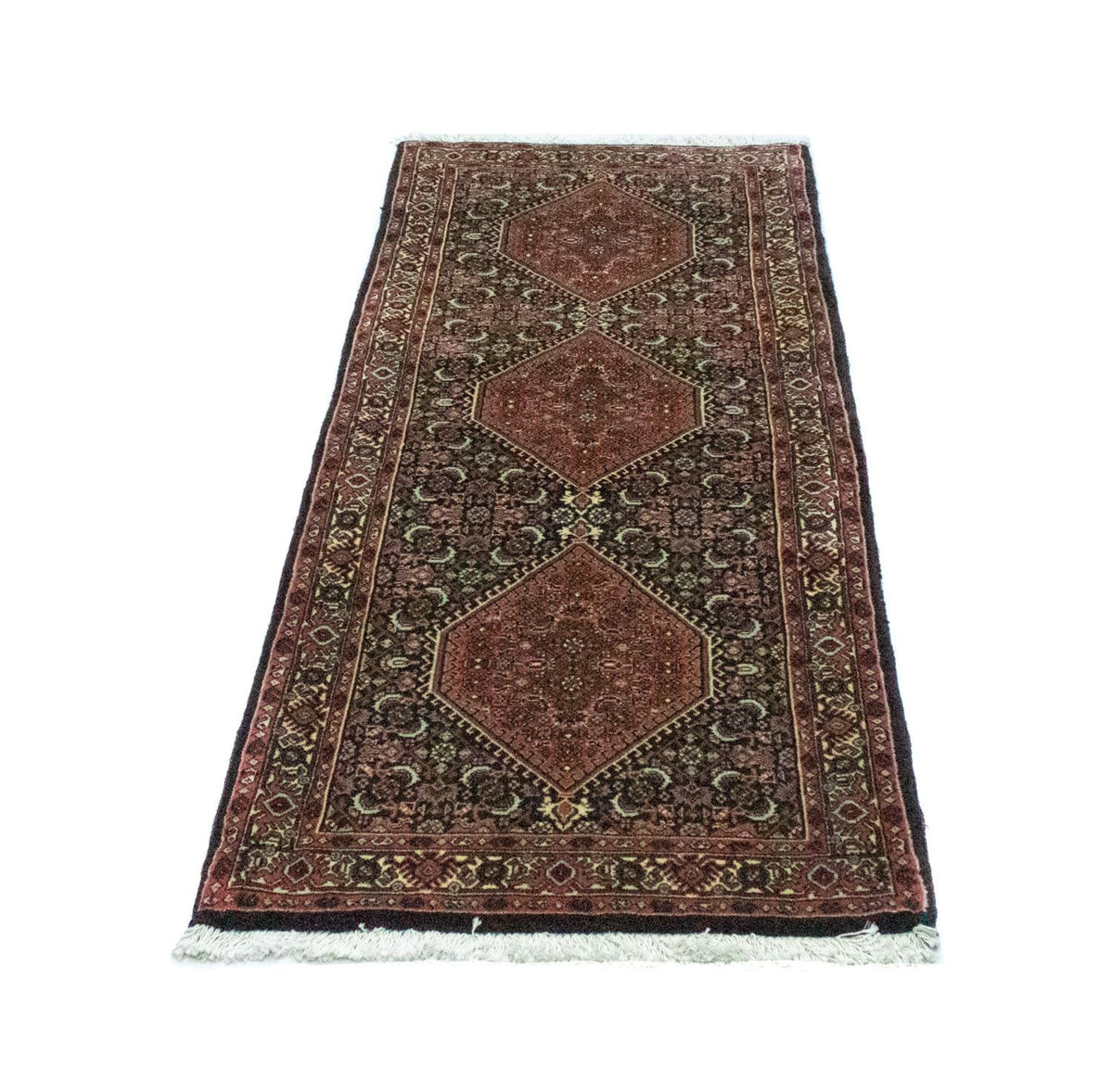 Tapis de couloir Tapis persan - Bidjar - 156 x 65 cm - rouge