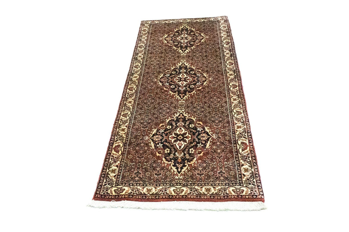 Tapis de couloir Tapis persan - Bidjar - 190 x 72 cm - marron