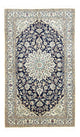 Tapis persan - Nain - 215 x 130 cm - bleu foncé