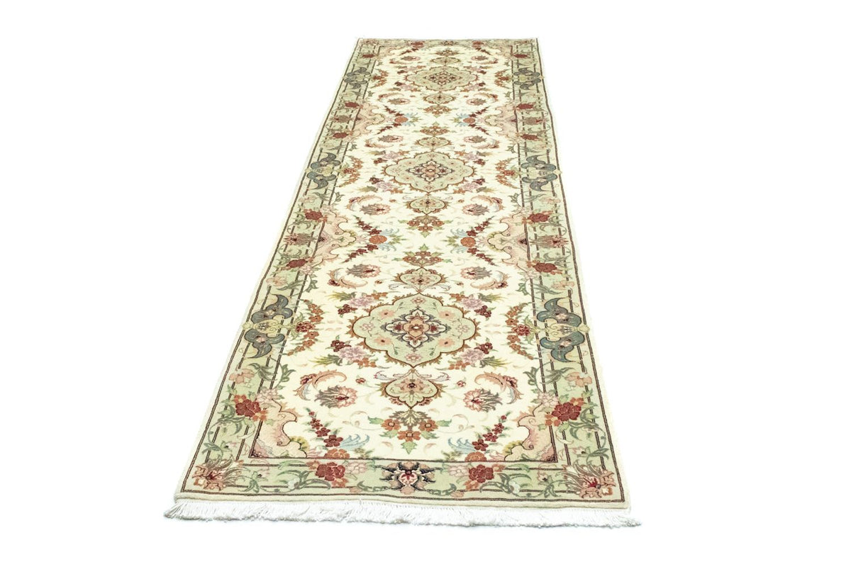 Tapis de couloir Tapis persan - Tabriz - 303 x 83 cm - beige