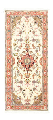 Tapis de couloir Tapis persan - Tabriz - Royal - 199 x 85 cm - beige
