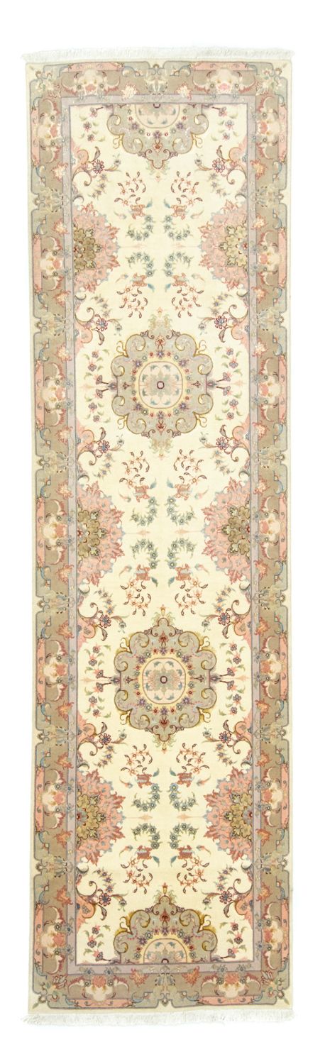 Tapis de couloir Tapis persan - Tabriz - 337 x 90 cm - beige