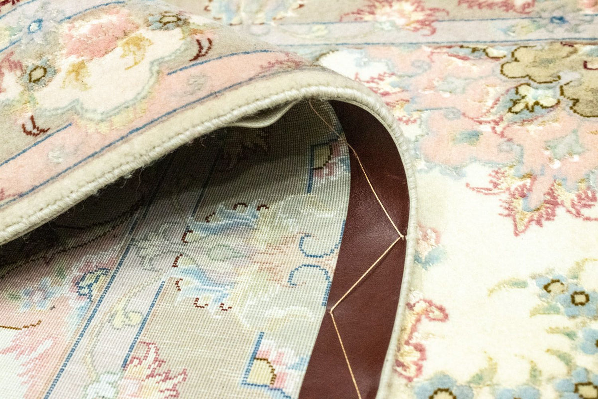 Tapis de couloir Tapis persan - Tabriz - 337 x 90 cm - beige