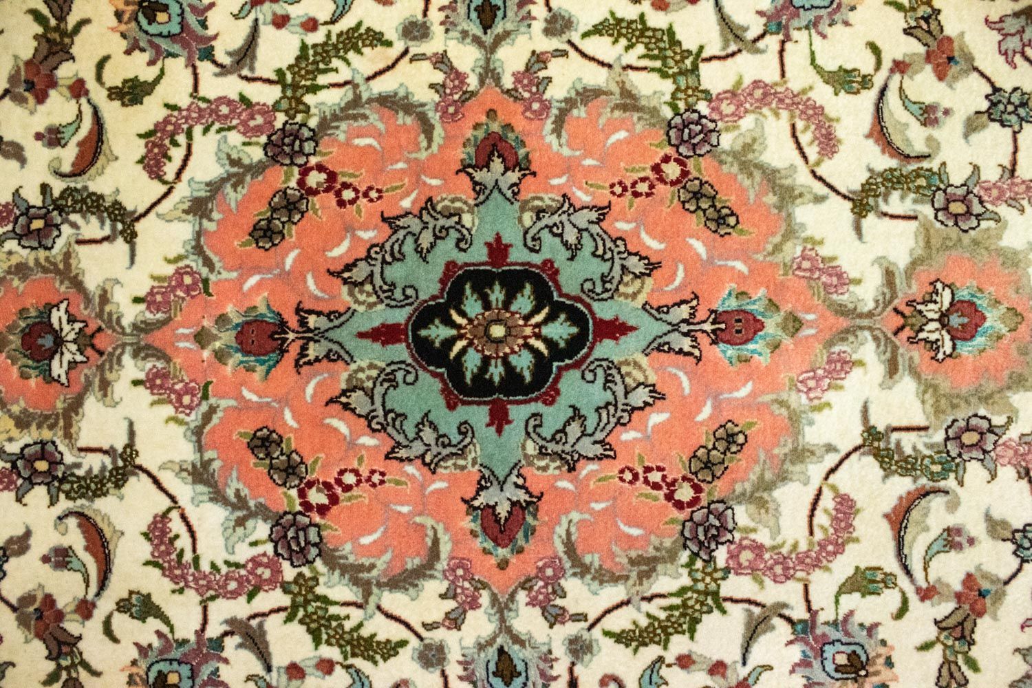 Tapis de couloir Tapis persan - Tabriz - 322 x 87 cm - beige