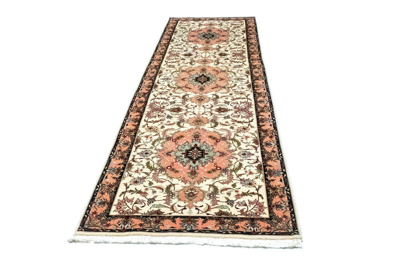 Tapis de couloir Tapis persan - Tabriz - 322 x 87 cm - beige