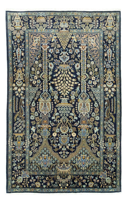 Tapis persan - Tabriz - 222 x 140 cm - bleu