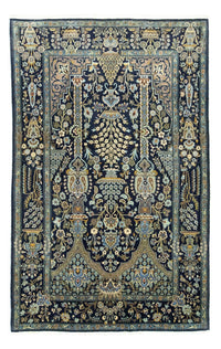 Tapis persan - Tabriz - 222 x 140 cm - bleu