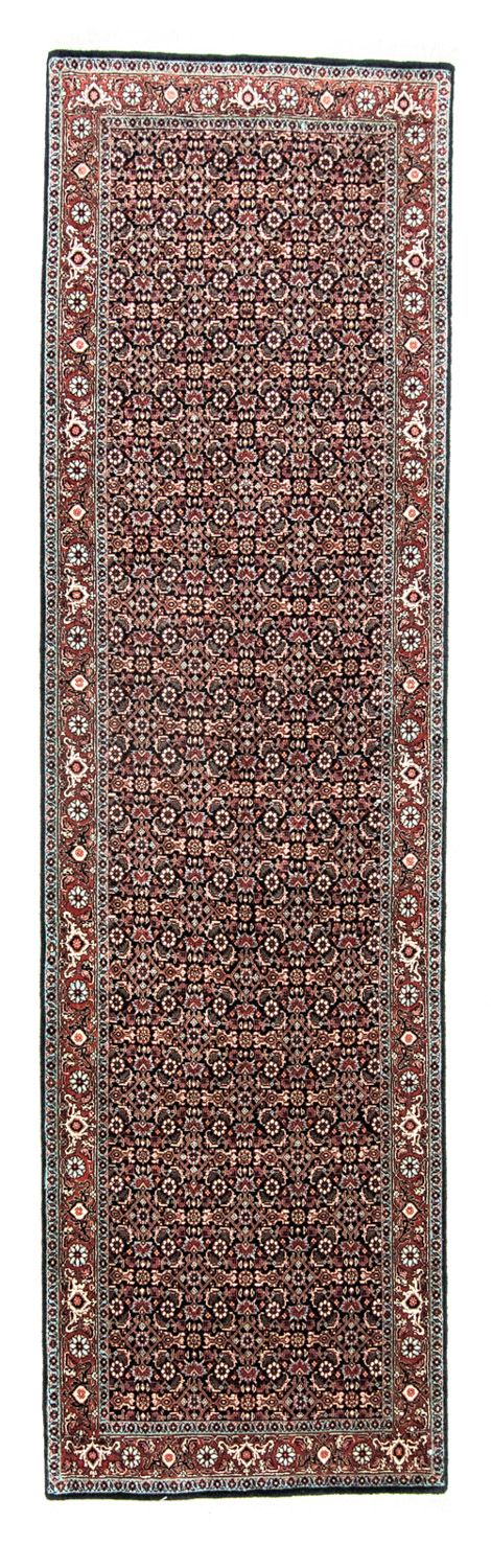 Tapis de couloir Tapis persan - Bidjar - 298 x 84 cm - bleu