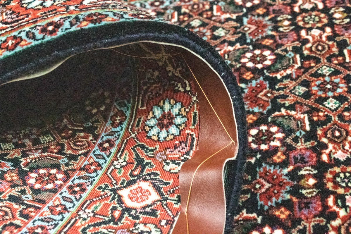 Tapis de couloir Tapis persan - Bidjar - 298 x 84 cm - bleu