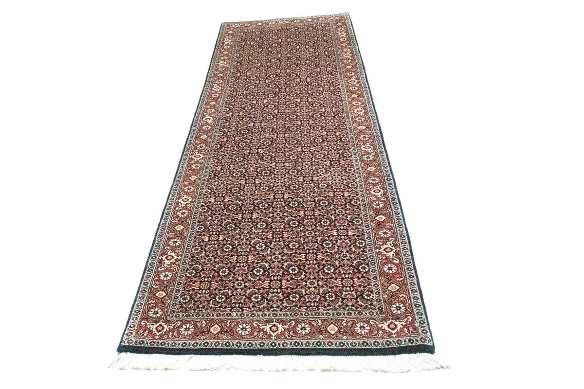 Tapis de couloir Tapis persan - Bidjar - 298 x 84 cm - bleu