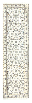 Tapis de couloir Tapis persan - Nain - Royal - 295 x 81 cm - blanc naturel