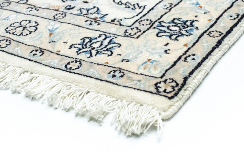 Tapis de couloir Tapis persan - Nain - Royal - 295 x 81 cm - blanc naturel
