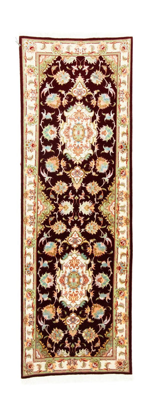 Tapis de couloir Tapis persan - Tabriz - Royal - 227 x 76 cm - rouge foncé