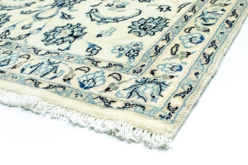 Tapis de couloir Tapis persan - Nain - Royal - 306 x 88 cm - blanc naturel
