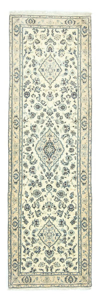 Tapis de couloir Tapis persan - Nain - Royal - 285 x 87 cm - blanc naturel