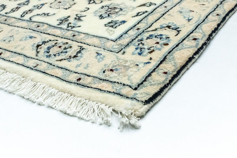 Tapis de couloir Tapis persan - Nain - Royal - 285 x 87 cm - blanc naturel