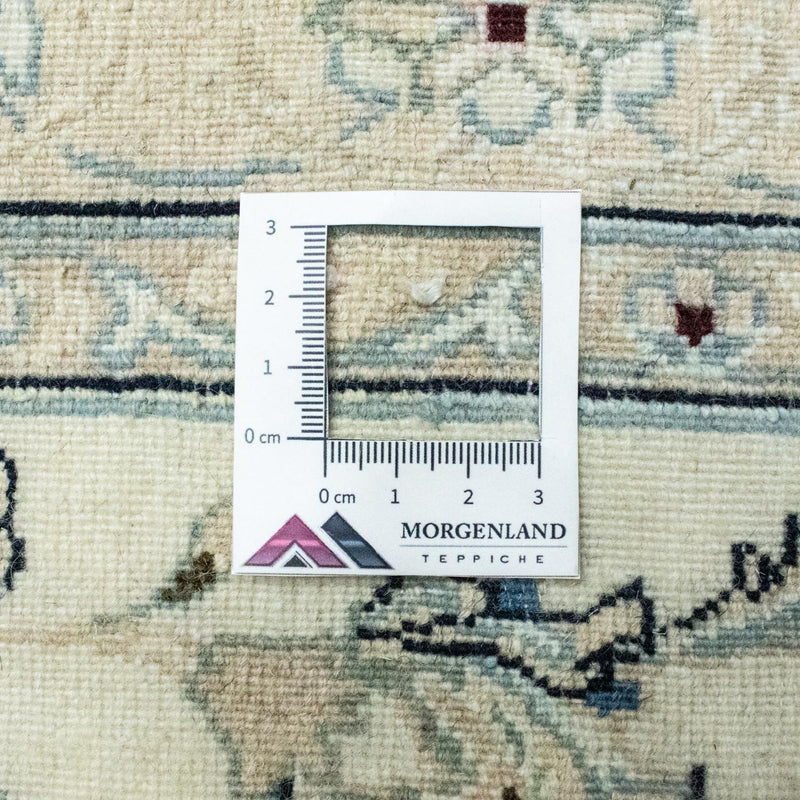 Tapis de couloir Tapis persan - Nain - Royal - 285 x 87 cm - blanc naturel
