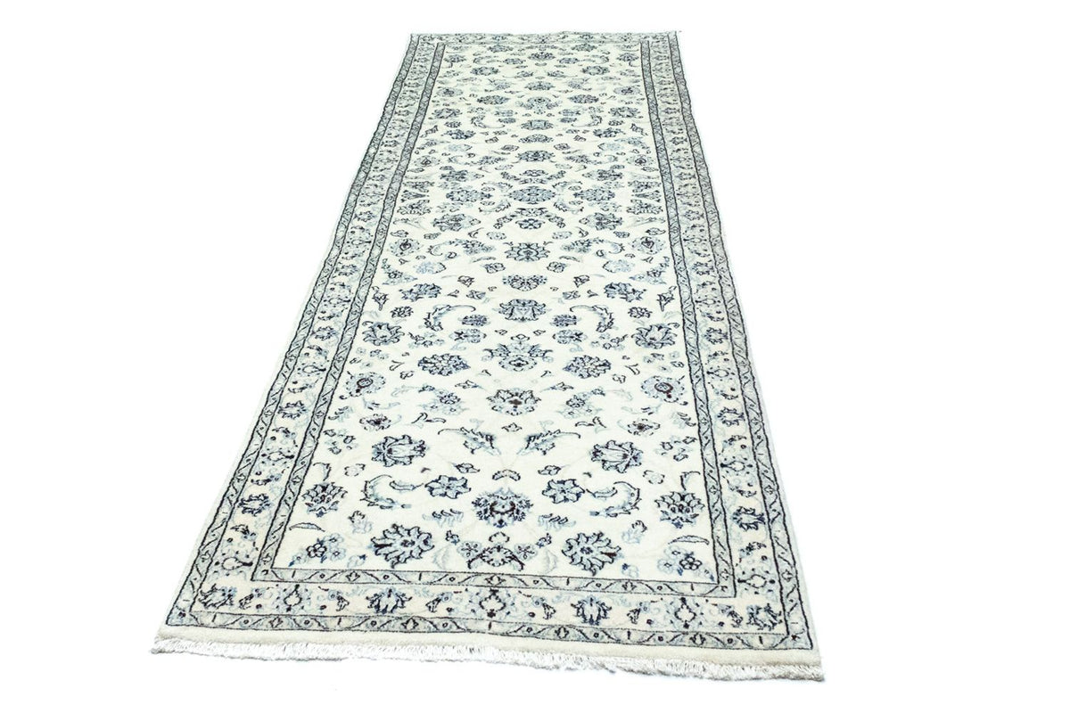 Tapis de couloir Tapis persan - Nain - Royal - 295 x 90 cm - blanc naturel