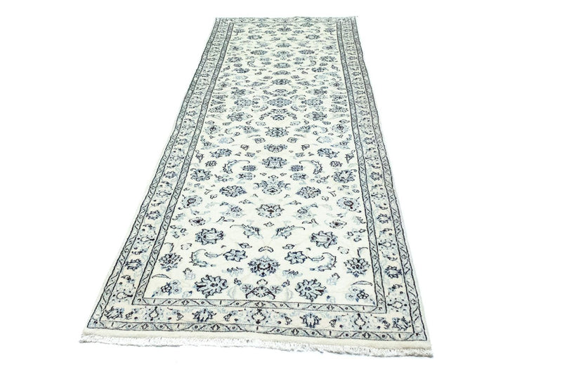 Tapis de couloir Tapis persan - Nain - Royal - 295 x 90 cm - blanc naturel
