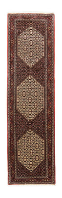 Tapis de couloir Tapis persan - Bidjar - 298 x 83 cm - marron