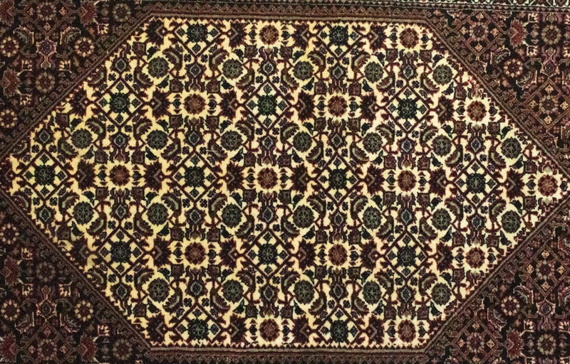 Tapis de couloir Tapis persan - Bidjar - 298 x 83 cm - marron