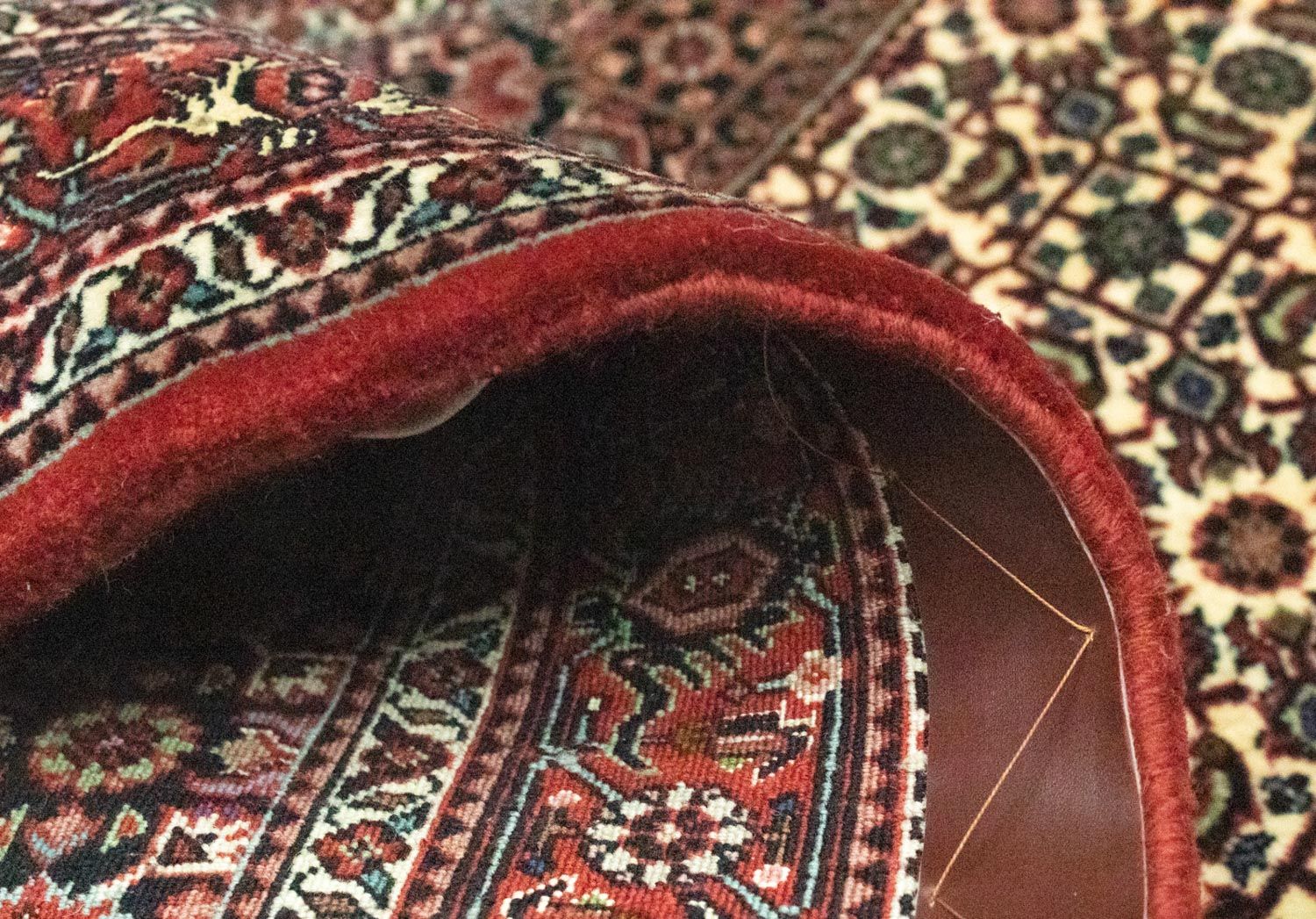 Tapis de couloir Tapis persan - Bidjar - 298 x 83 cm - marron