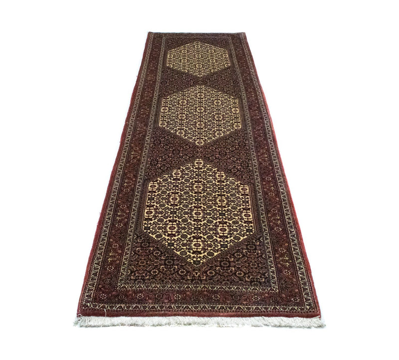 Tapis de couloir Tapis persan - Bidjar - 298 x 83 cm - marron