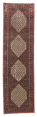 Tapis de couloir Tapis persan - Bidjar - 294 x 83 cm - bleu