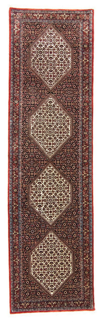 Tapis de couloir Tapis persan - Bidjar - 294 x 83 cm - bleu