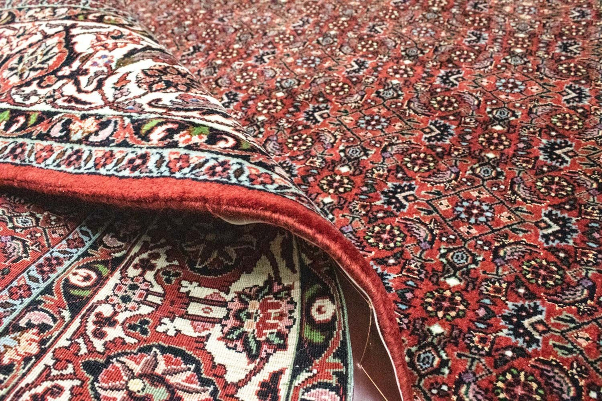 Tapis persan - Bidjar carré  - 203 x 201 cm - rouge