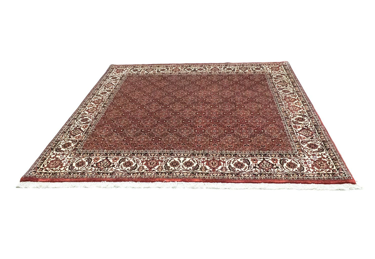 Tapis persan - Bidjar carré  - 203 x 201 cm - rouge
