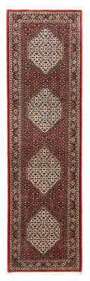 Tapis de couloir Tapis persan - Bidjar - 317 x 88 cm - rouge