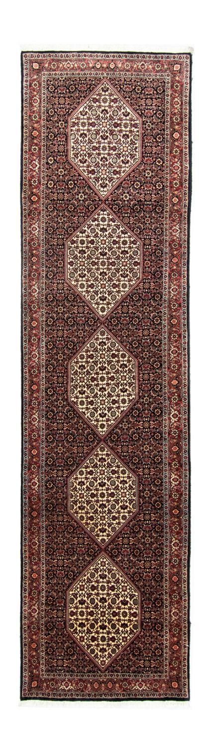 Tapis de couloir Tapis persan - Bidjar - 327 x 83 cm - noir