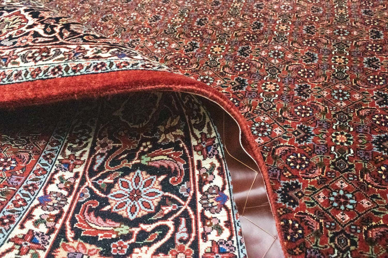 Tapis persan - Bidjar carré  - 210 x 210 cm - rouge