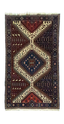 Tapis de couloir Tapis persan - Nomadic - 190 x 100 cm - bleu