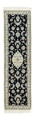 Tapis de couloir Tapis persan - Nain - 215 x 57 cm - bleu foncé