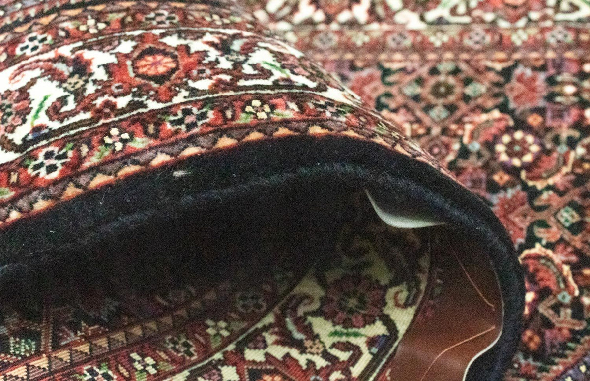 Tapis de couloir Tapis persan - Bidjar - 252 x 79 cm - bleu