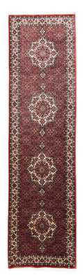 Tapis de couloir Tapis persan - Bidjar - 340 x 88 cm - rouge