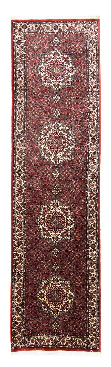 Tapis de couloir Tapis persan - Bidjar - 340 x 88 cm - rouge