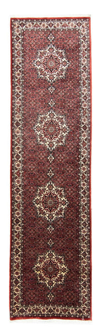 Tapis de couloir Tapis persan - Bidjar - 340 x 88 cm - rouge