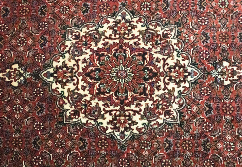 Tapis de couloir Tapis persan - Bidjar - 340 x 88 cm - rouge