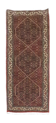 Tapis de couloir Tapis persan - Bidjar - 213 x 78 cm - marron