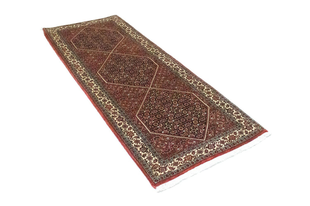 Tapis de couloir Tapis persan - Bidjar - 213 x 78 cm - marron