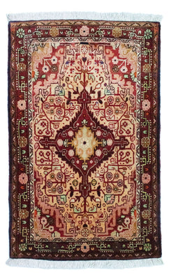 Tapis persan - Classique - 101 x 65 cm - rouge clair