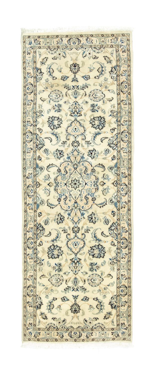 Tapis de couloir Tapis persan - Nain - 200 x 70 cm - blanc naturel